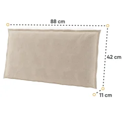 Cuscino decorativo per letto matrimoniale contenitore 180x200cm rovere Noor