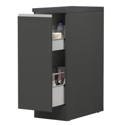 Dispensa cucina bassa 30x85h cm scorrevole antracite grigio pietra Gourmet