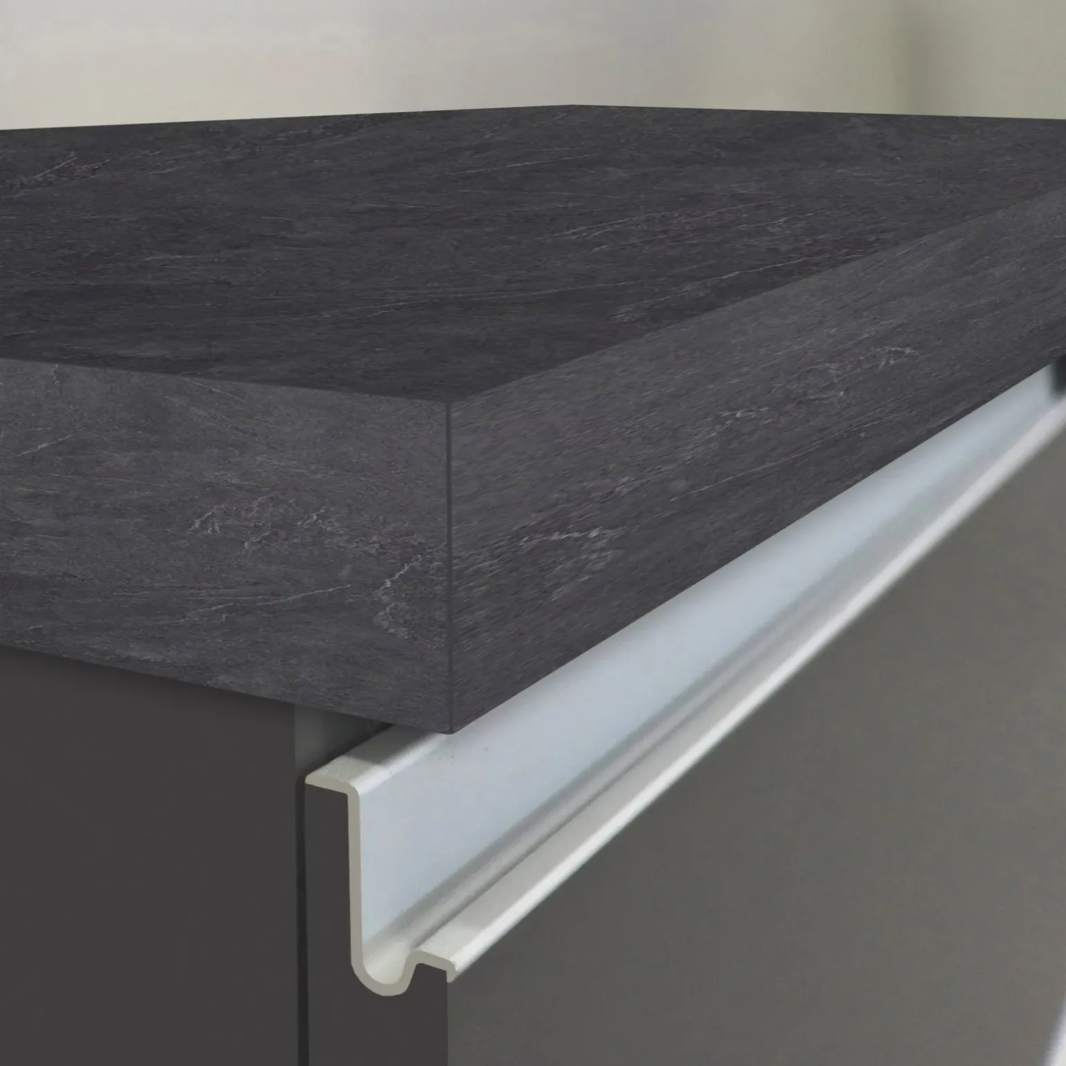 Dispensa cucina bassa 30x85h cm scorrevole antracite grigio pietra Gourmet
