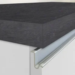 Dispensa cucina bassa 30x85h cm scorrevole bianco grigio pietra Gourmet