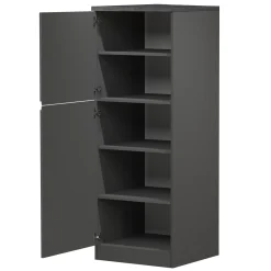 Dispensa cucina 60x165h cm 4 ripiani antracite grigio pietra Gourmet