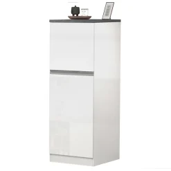 Dispensa cucina 60x165h cm 4 ripiani bianco grigio pietra Gourmet
