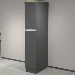 Dispensa cucina 30x165h cm scorrevole antracite grigio pietra Gourmet
