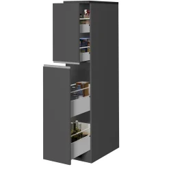 Dispensa cucina 30x165h cm scorrevole antracite grigio pietra Gourmet