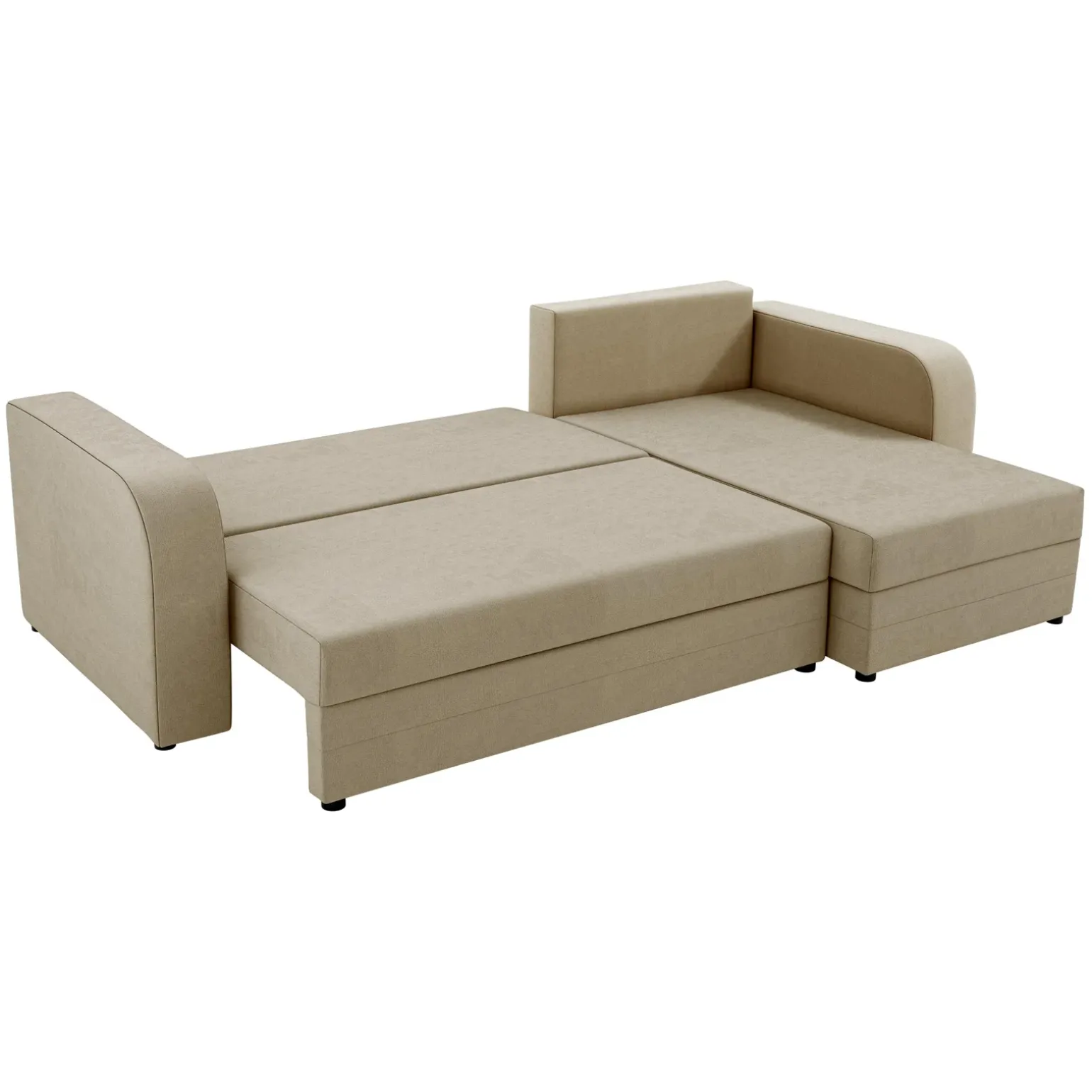 Divano angolare letto 237x139cm 3 posti matrimoniale angolare beige Flow
