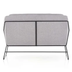 Divano imbottito moderno 125x83cm grigio nero Erminia 2