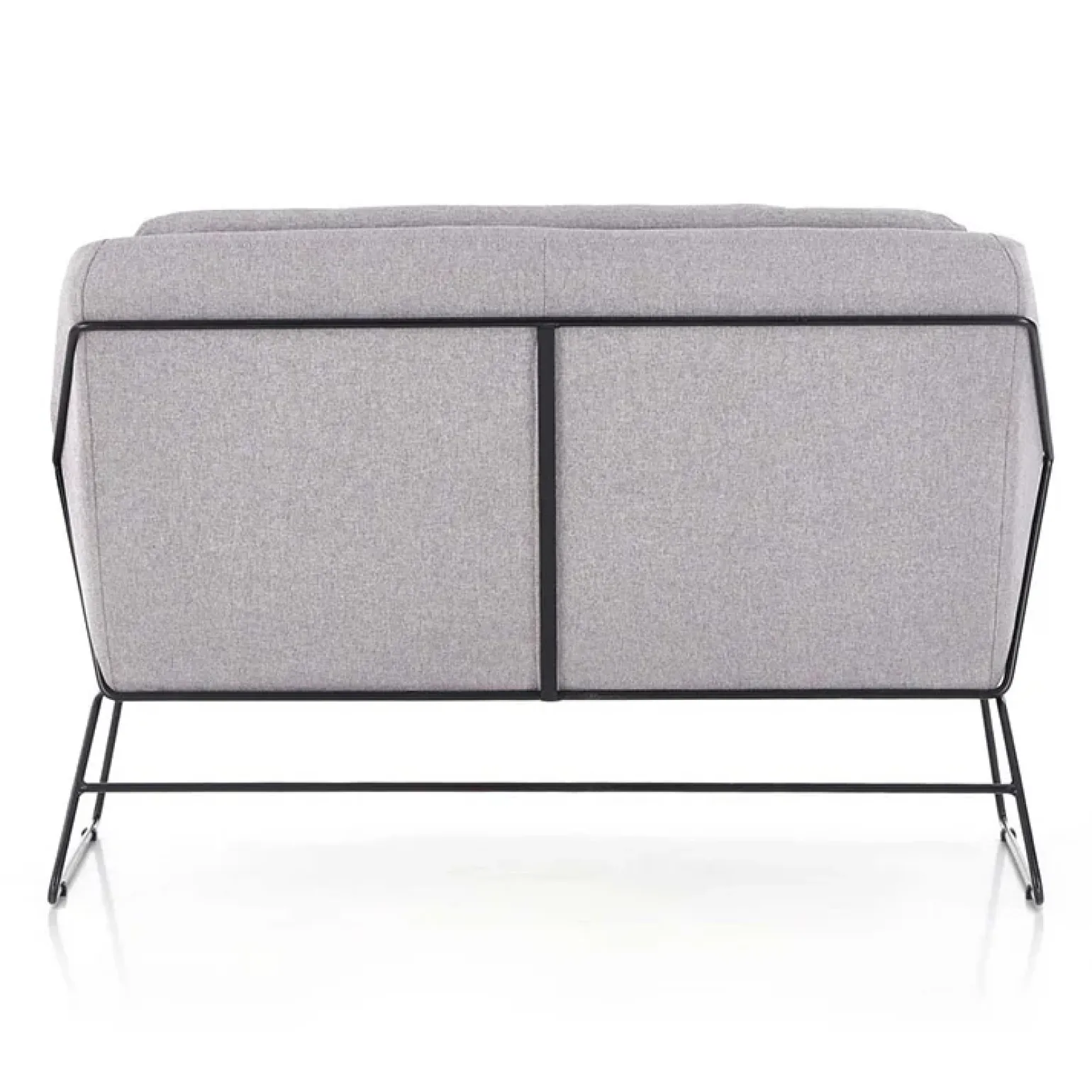 Divano imbottito moderno 125x83cm grigio nero Erminia 2