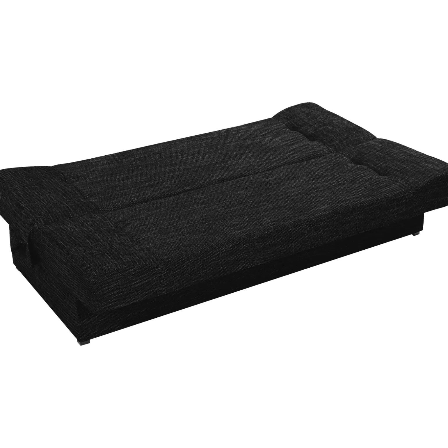 Divano letto 2 posti 192cm matrimoniale senza braccioli grigio nero Joby