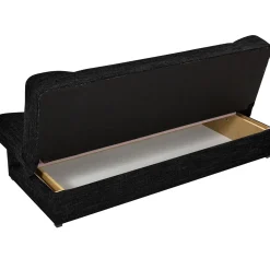 Divano letto 2 posti 192cm matrimoniale senza braccioli grigio nero Joby
