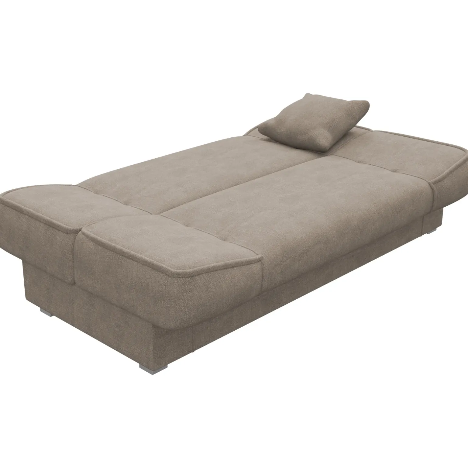 Divano letto 2 posti 182cm pieghevole senza braccioli beige Rollo