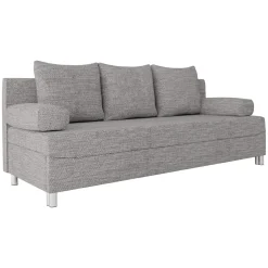 Divano letto 3 posti 192cm pieghevole matrimoniale grigio chiaro Titus
