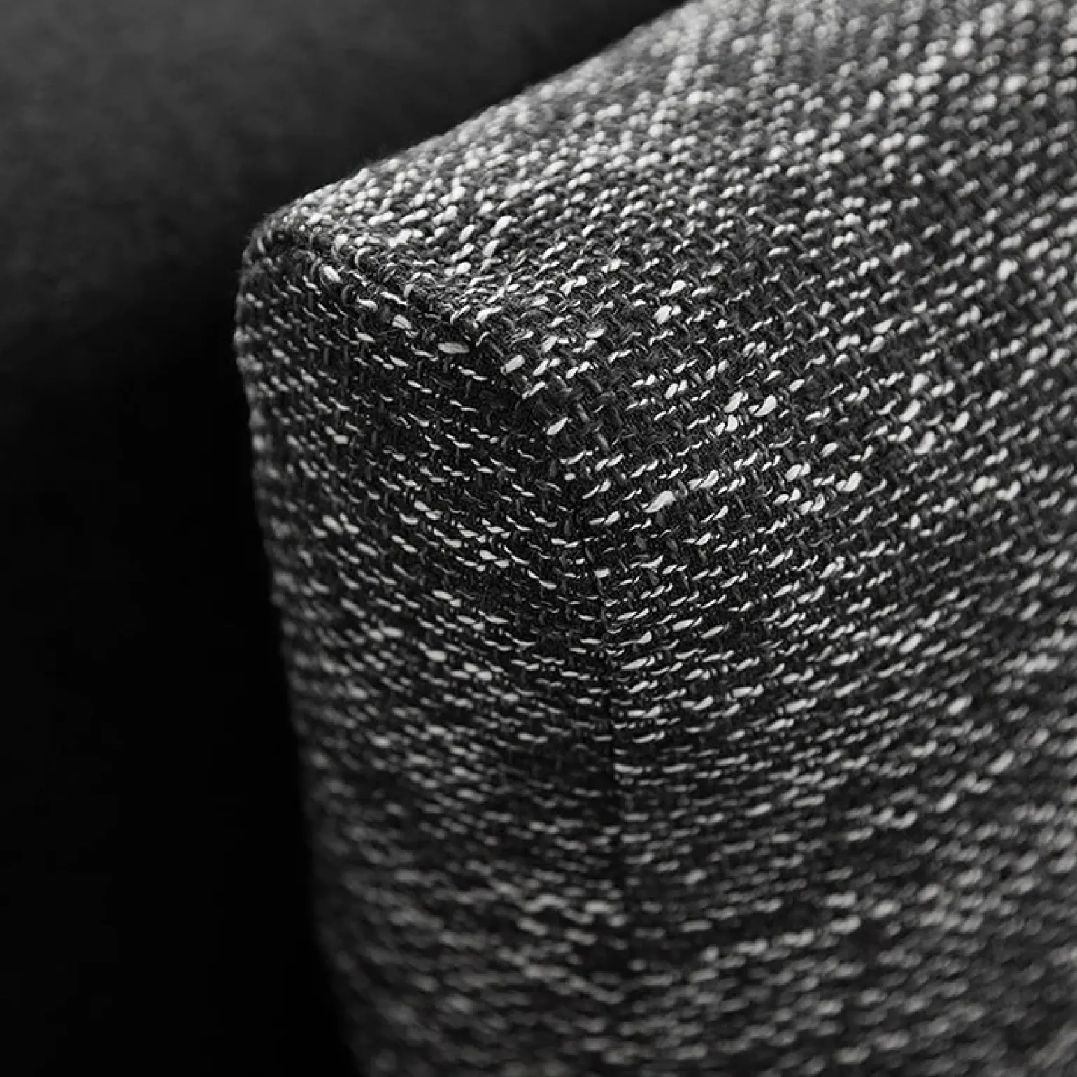 Divano letto 3 posti imbottito 200cm nero grigio scuro Barney