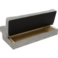 Divano letto 2 posti matrimoniale senza braccioli 192cm grigio beige Joby