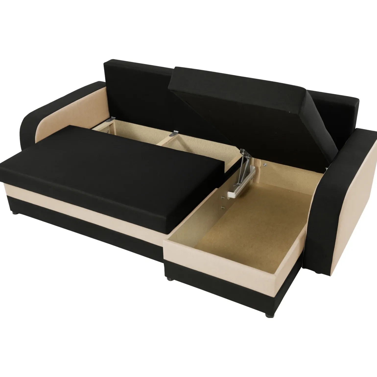 Divano letto 3 posti moderno 238cm nero écru Flow