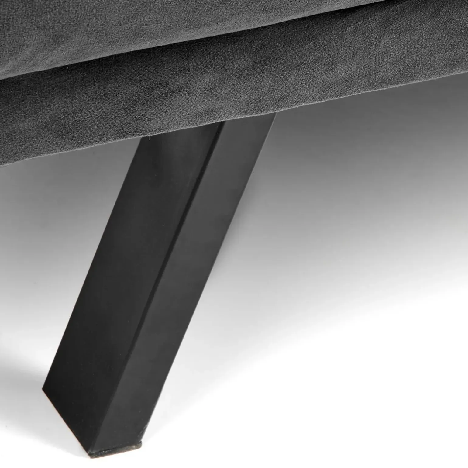 Divano letto 3 posti 192x82 cm velluto grigio scuro Nespolo