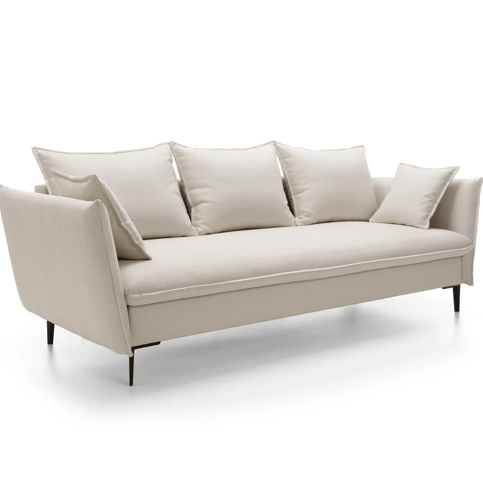 Divano letto 3 posti 237x105cm tessuto bianco Tranquil