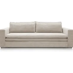 Divano letto 3 posti 244x95cm velluto a coste beige Restful