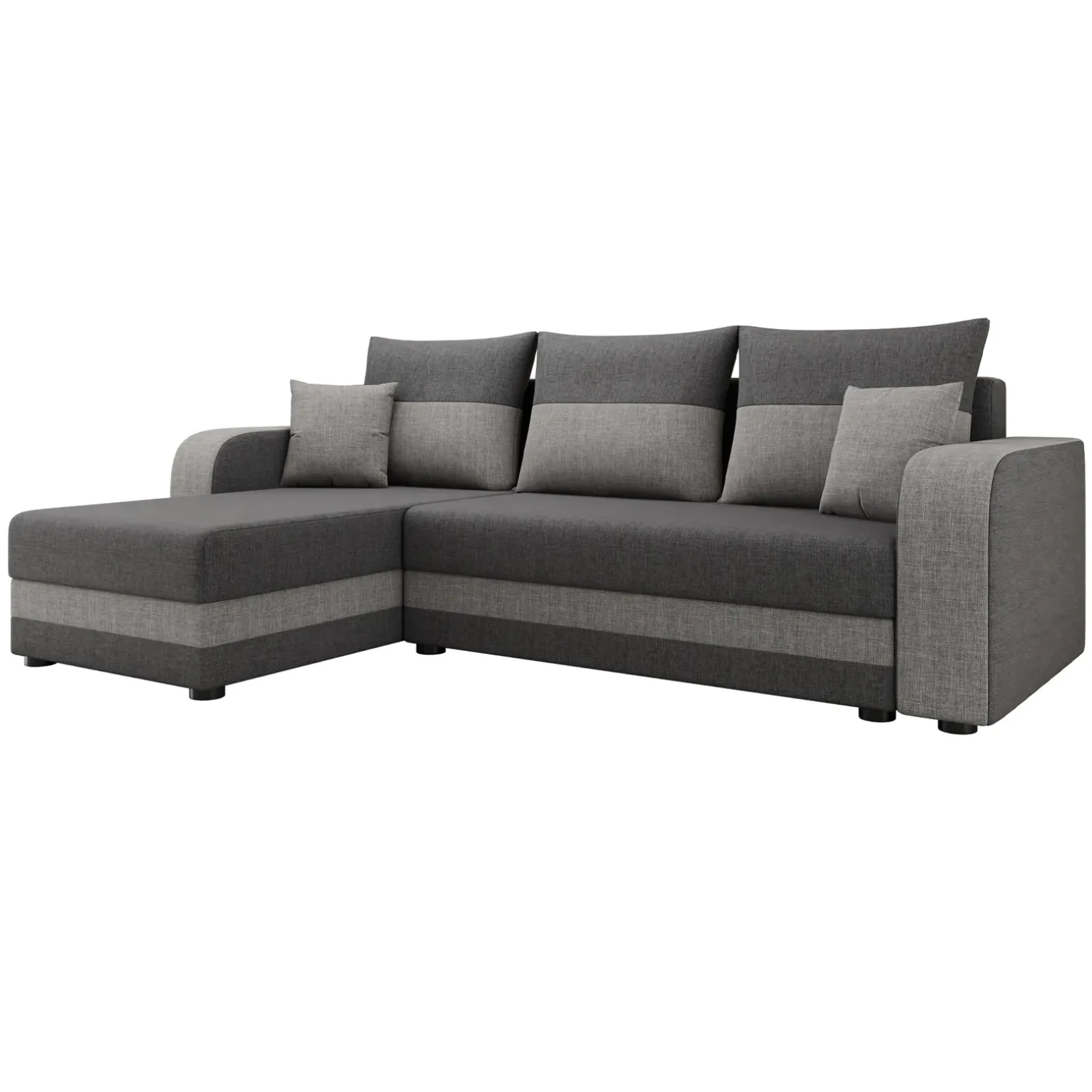Divano letto angolare 3 posti 237x139cm reversibile grigio Ponza