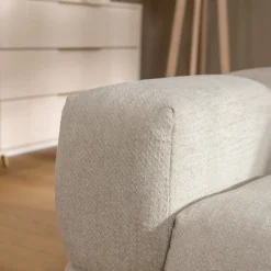 Divano letto angolare 3 posti 267x185cm box contenitore beige Sottovoce