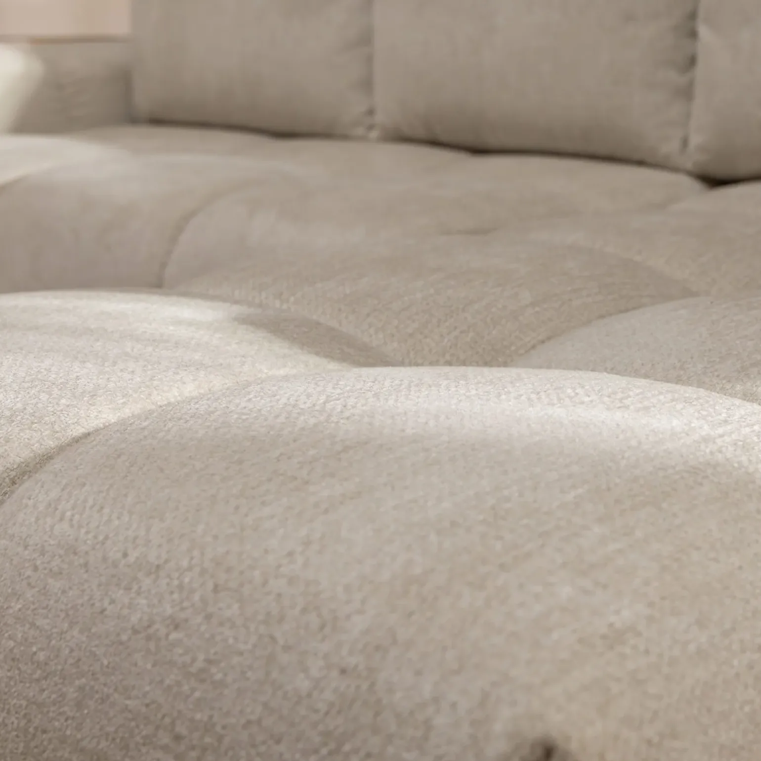 Divano letto angolare 3 posti 267x185cm box contenitore beige Sottovoce