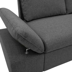 Divano letto angolare 3 posti 260x148cm con contenitore antracite Arturo