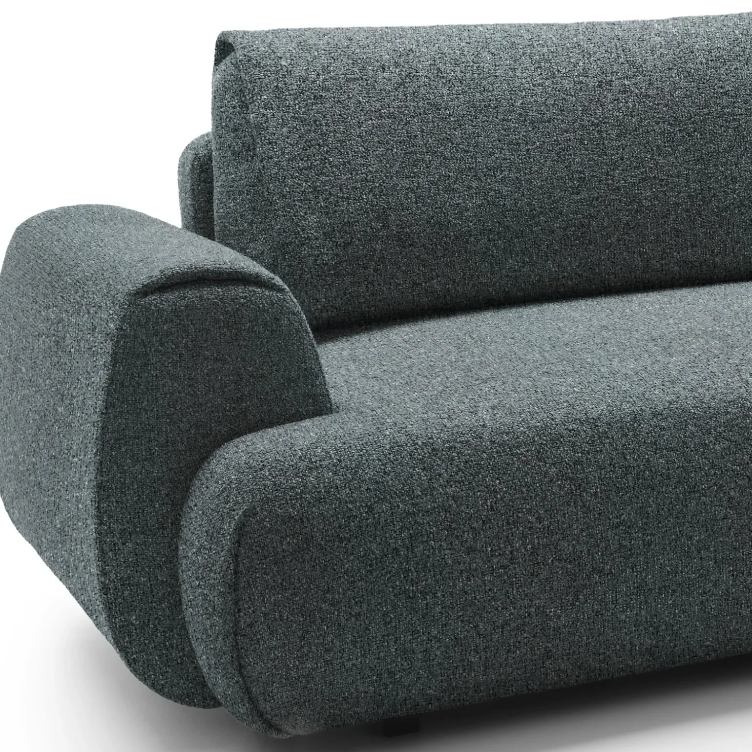Divano letto angolare destra 3 posti 270x167cm tessuto antracite Cloudify