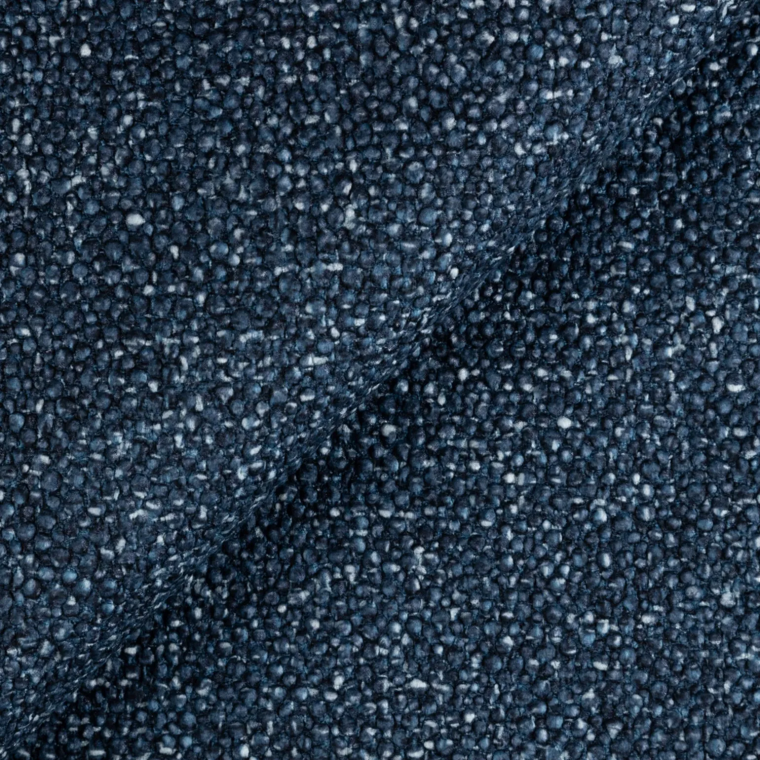 Divano letto angolare destra 3 posti 260x180cm tessuto bouclè blu Repose