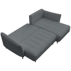 Divano letto angolare destro 3 posti 276x158cm tessuto grigio scuro Angle