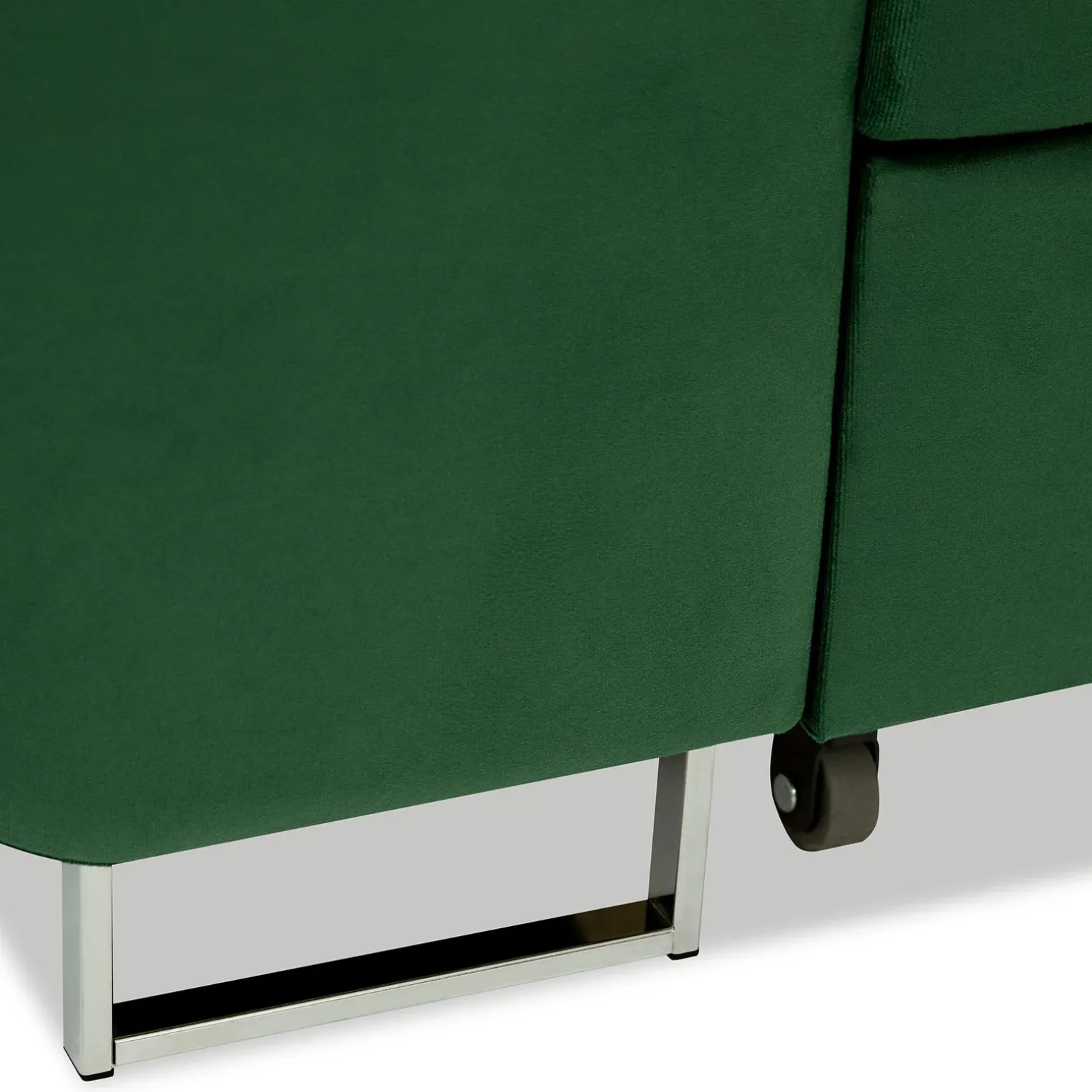 Divano letto angolare destra imbottito 274x203cm verde Bormio