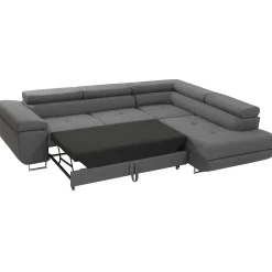 Divano letto angolare destra imbottito 274x203cm grigio Bormio
