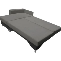 Divano letto angolare destra 3 posti 215cm grigio scuro e chiaro Aureliano