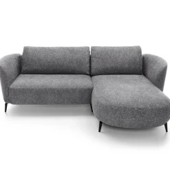 Divano letto angolare destra 3 posti 260x180cm tessuto bouclè grigio Repose