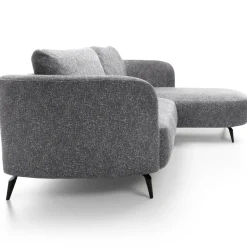 Divano letto angolare destra 3 posti 260x180cm tessuto bouclè grigio Repose