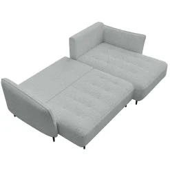 Divano letto angolare destro 3 posti 276x158cm tessuto grigio Angle