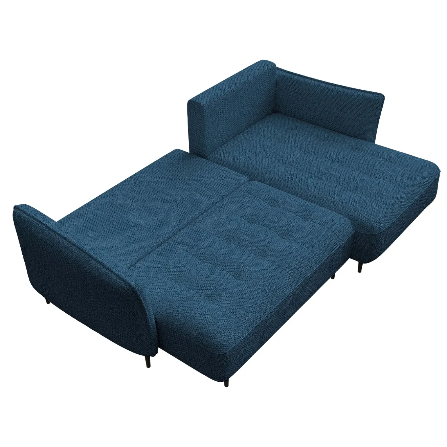 Divano letto angolare destro 3 posti 276x158cm tessuto blu Angle