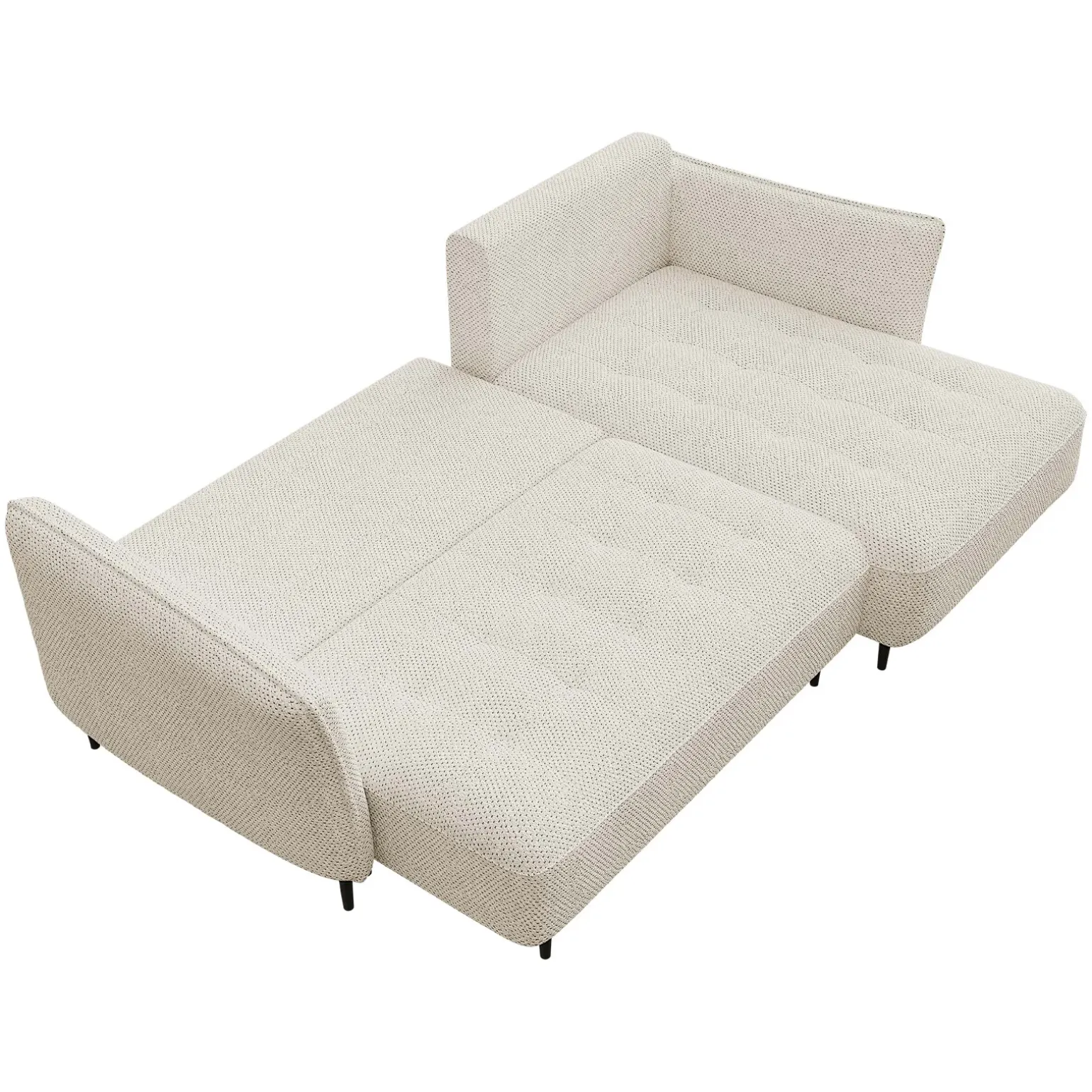 Divano letto angolare destro 3 posti 276x158cm tessuto beige Angle