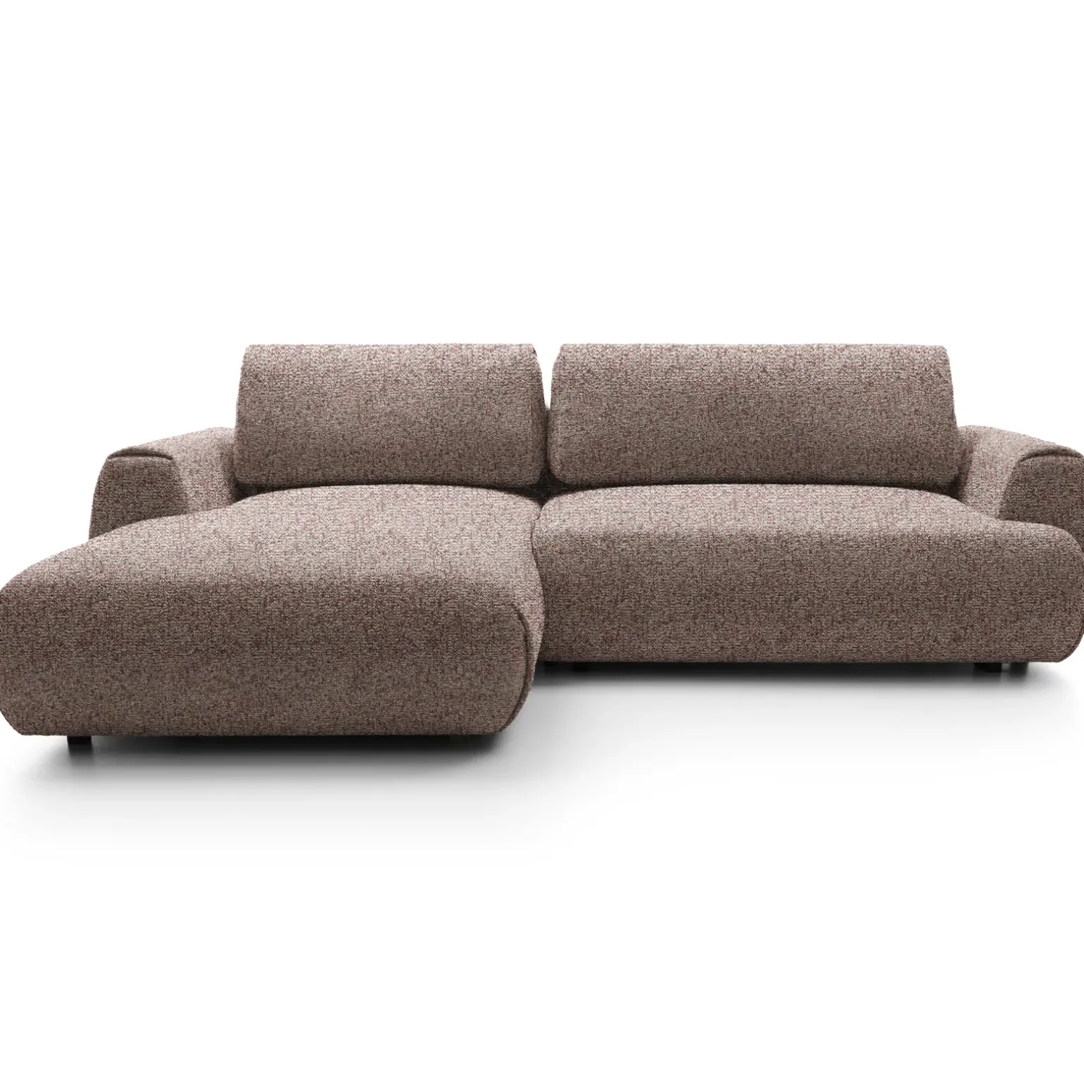 Divano letto angolare sinistra 3 posti 270x167cm tessuto rosa Cloudify