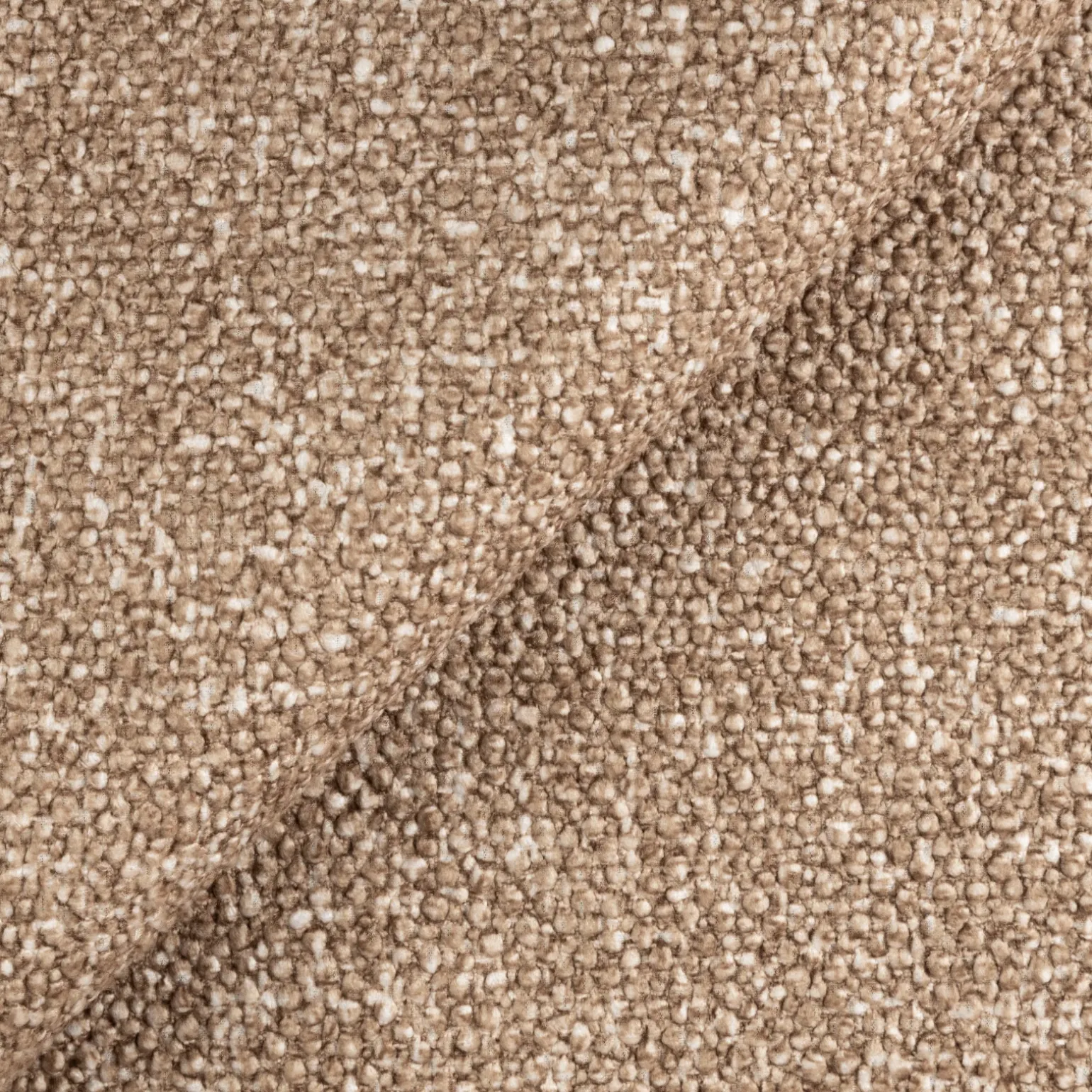 Divano letto angolare sinistra 3 posti 260x180cm tessuto bouclè beige scuro Repose
