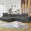 Divano letto angolare sinistra imbottito 274x203cm grigio Bormio