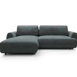 Divano letto angolare sinistra 3 posti 270x167cm tessuto antracite Cloudify