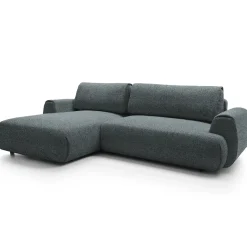 Divano letto angolare sinistra 3 posti 270x167cm tessuto antracite Cloudify