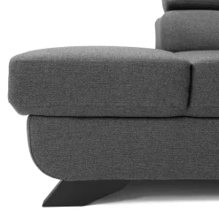 Divano letto angolare sinistro 5 posti 272x219cm tessuto antracite Lumma