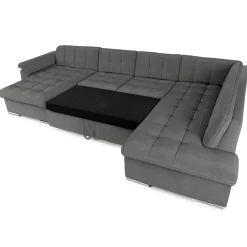 Divano letto angolare sinistra 5 posti 350x205cm grigio Agliana