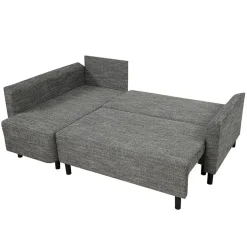 Divano letto matrimoniale 3 posti 205cm grigio chiaro e scuro Connie