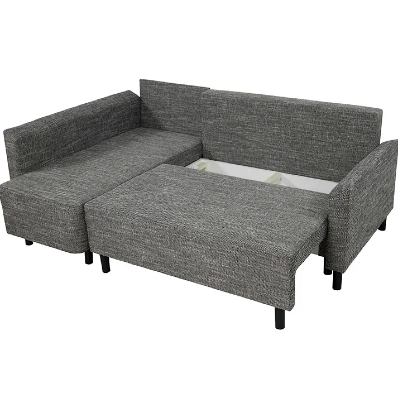 Divano letto matrimoniale 3 posti 205cm grigio chiaro e scuro Connie