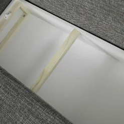 Divano letto matrimoniale 3 posti 205cm grigio chiaro e scuro Connie