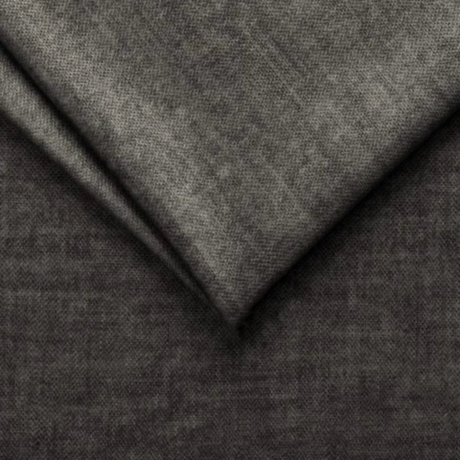 Divano letto regolabile angolare destro 5 posti 353x214cm tessuto grigio scuro Calmora