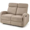 Divano moderno 2 posti reclinabile 128cm tessuto beige Denar 2