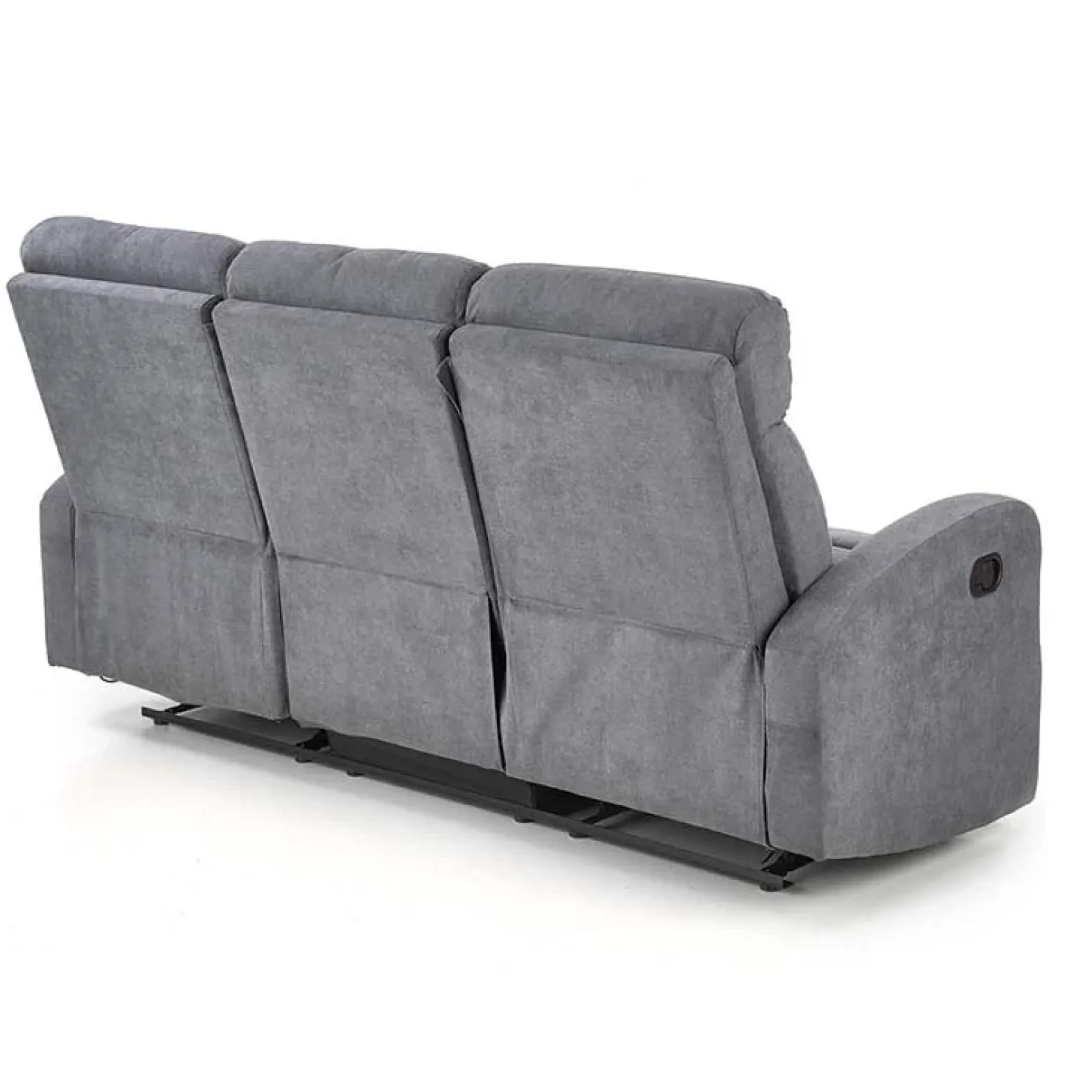 Divano reclinabile 3 posti in tessuto 180cm grigio Denar
