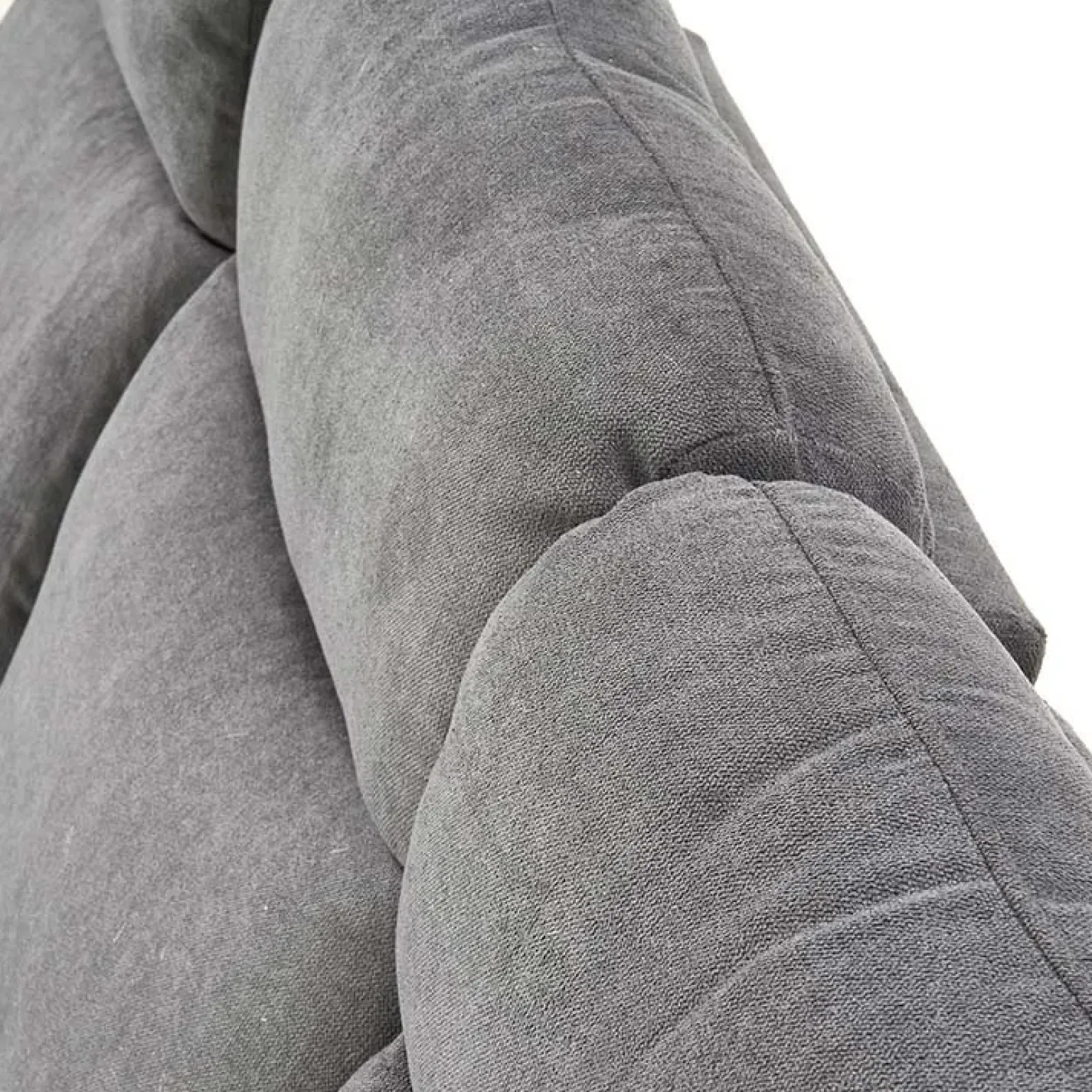 Divano reclinabile 3 posti in tessuto 180cm grigio Denar